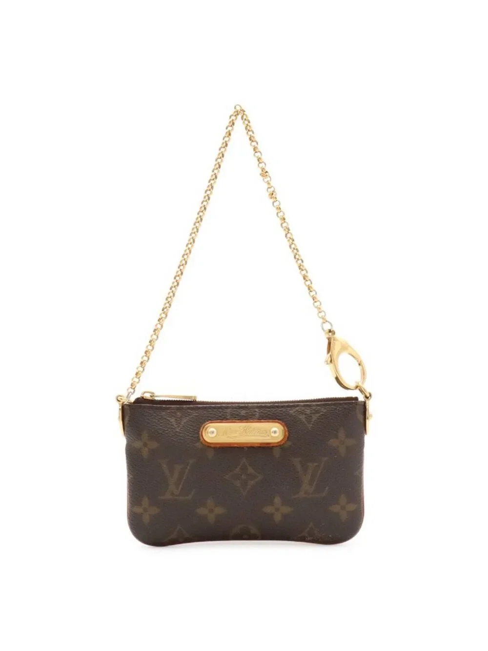 Louis Vuitton Monogram Pochette Mirror PM Chain Pouch Party Mini Bag